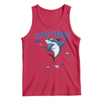 Cape Verde Flag Map Shark Cape Verdean Roots Tank Top