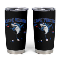 Cape Verde Flag Map Shark Cape Verdean Roots Tumbler Cup