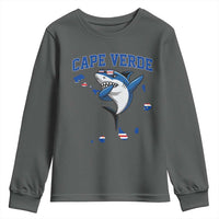 Cape Verde Flag Map Shark Cape Verdean Roots Youth Sweatshirt