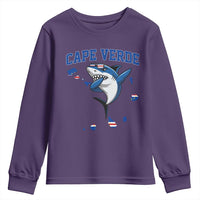 Cape Verde Flag Map Shark Cape Verdean Roots Youth Sweatshirt