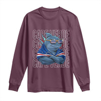 Cape Verde Flag Shark Cape Verdean Roots Cabo Verde Long Sleeve Shirt