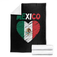 Mexican Flag Heart Mexico City Independence Day Gift Throw Blanket