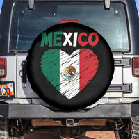 Mexican Flag Heart Mexico City Independence Day Gift Spare Tire Cover