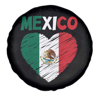 Mexican Flag Heart Mexico City Independence Day Gift Spare Tire Cover