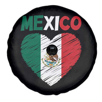 Mexican Flag Heart Mexico City Independence Day Gift Spare Tire Cover