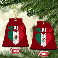 Mexican Flag Heart Mexico City Independence Day Gift Ceramic Ornament