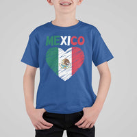Mexican Flag Heart Mexico City Independence Day Gift T Shirt For Kid