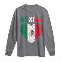Mexican Flag Heart Mexico City Independence Day Gift Long Sleeve Shirt