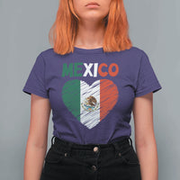 Mexican Flag Heart Mexico City Independence Day Gift T Shirt For Women