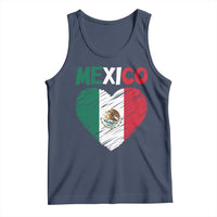 Mexican Flag Heart Mexico City Independence Day Gift Tank Top