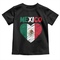 Mexican Flag Heart Mexico City Independence Day Gift Toddler T Shirt