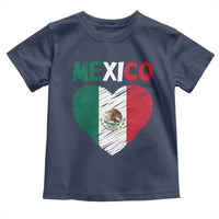 Mexican Flag Heart Mexico City Independence Day Gift Toddler T Shirt