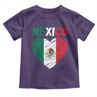 Mexican Flag Heart Mexico City Independence Day Gift Toddler T Shirt