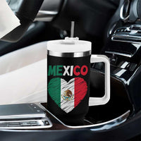 Mexican Flag Heart Mexico City Independence Day Gift Tumbler With Handle