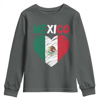 Mexican Flag Heart Mexico City Independence Day Gift Youth Sweatshirt