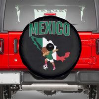 Mexico Soccer Boy Dabbing Boy Mexican Flag Map Spare Tire Cover