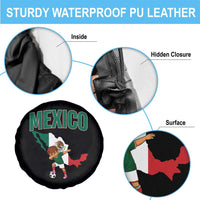 Mexico Soccer Boy Dabbing Boy Mexican Flag Map Spare Tire Cover