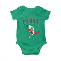 Mexico Soccer Boy Dabbing Boy Mexican Flag Map Baby Onesie