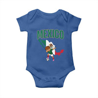 Mexico Soccer Boy Dabbing Boy Mexican Flag Map Baby Onesie