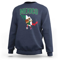 Mexico Soccer Boy Dabbing Boy Mexican Flag Map Sweatshirt