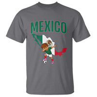 Mexico Soccer Boy Dabbing Boy Mexican Flag Map T Shirt