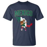 Mexico Soccer Boy Dabbing Boy Mexican Flag Map T Shirt