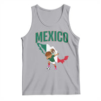 Mexico Soccer Boy Dabbing Boy Mexican Flag Map Tank Top