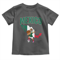 Mexico Soccer Boy Dabbing Boy Mexican Flag Map Toddler T Shirt