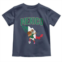 Mexico Soccer Boy Dabbing Boy Mexican Flag Map Toddler T Shirt