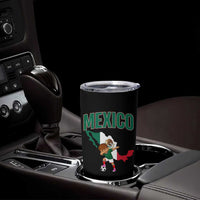 Mexico Soccer Boy Dabbing Boy Mexican Flag Map Tumbler Cup