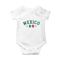 Mexico Mexican Flag Vintage Pride Baby Onesie
