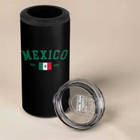 Mexico Mexican Flag Vintage Pride 4 in 1 Can Cooler Tumbler