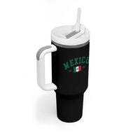 Mexico Mexican Flag Vintage Pride Tumbler With Handle