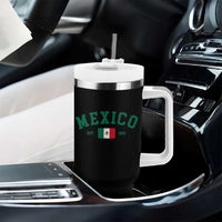 Mexico Mexican Flag Vintage Pride Tumbler With Handle