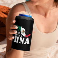 It's in My DNA Mexican Proud Hispanic Gift Mexico Flag 4 in 1 Can Cooler Tumbler