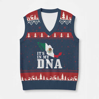 It's in My DNA Mexican Proud Hispanic Gift Mexico Flag V-Neck Knit Sweater Vest