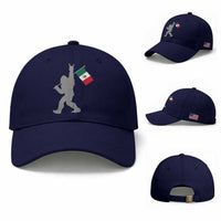 Bigfoot Rock On Hold Mexico Flag Sasquatch Believers Baseball Cap