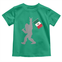 Bigfoot Rock On Hold Mexico Flag Sasquatch Believers Toddler T Shirt