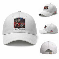 Norway Soccer Football Fan Norge Norwegian Flag Baseball Cap Funny Raccoon I Live Here Now