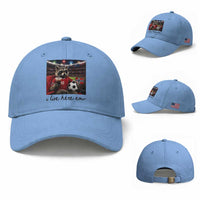 Norway Soccer Football Fan Norge Norwegian Flag Baseball Cap Funny Raccoon I Live Here Now