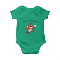 Off to Watch Canada Baby Onesie Patriotic Canadian Beaver Football Fan Gift