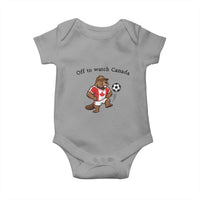 Off to Watch Canada Baby Onesie Patriotic Canadian Beaver Football Fan Gift