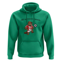 Off to Watch Canada Hoodie Patriotic Canadian Beaver Football Fan Gift