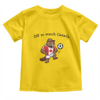 Off to Watch Canada Toddler T Shirt Patriotic Canadian Beaver Football Fan Gift