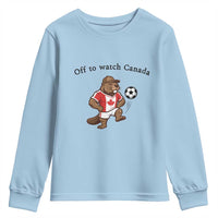 Off to Watch Canada Youth Sweatshirt Patriotic Canadian Beaver Football Fan Gift