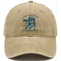 Funny Boat Captain Girl Washed Cotton Baseball Cap It Is Not A Day On The Lake Until My Dinghy Comes Out