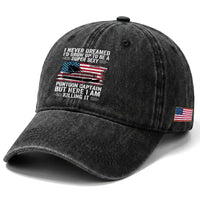 Funny Pontoon Captain Washed Cotton Baseball Cap I Never Dreamed I Would Grow Up To Be Super Sexy