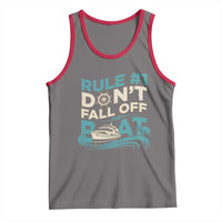 Funny Cruise Ship Tank Top Rule Number One Do Not Fall Off The Boat - Wonder Print Shop