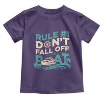 Funny Cruise Ship Toddler T Shirt Rule Number One Do Not Fall Off The Boat - Wonder Print Shop