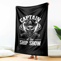 Funny Boat Captain Pun Throw Blanket Captain Of The Ship Show - Wonder Print Shop